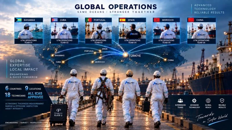 Original ANKA NDT post graphic showing global operations across multiple countries